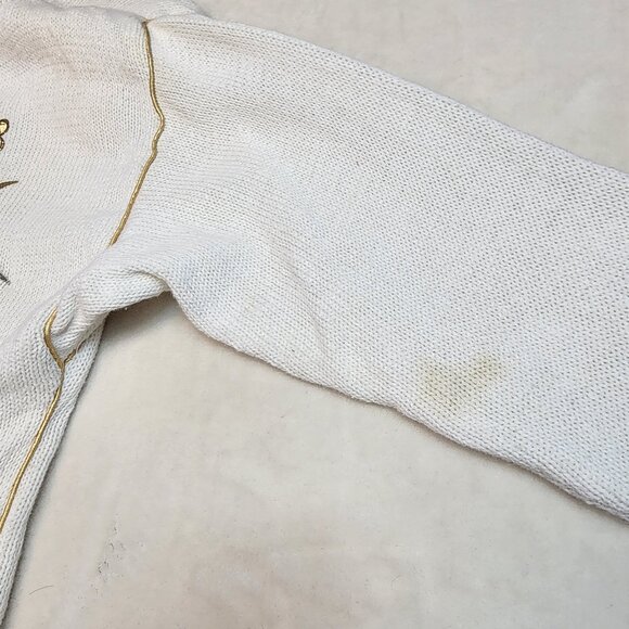 Vintage 80s Bonnie Boerer Butterfly Moth Embellished Sweater Womens Small - Picture 10 of 10